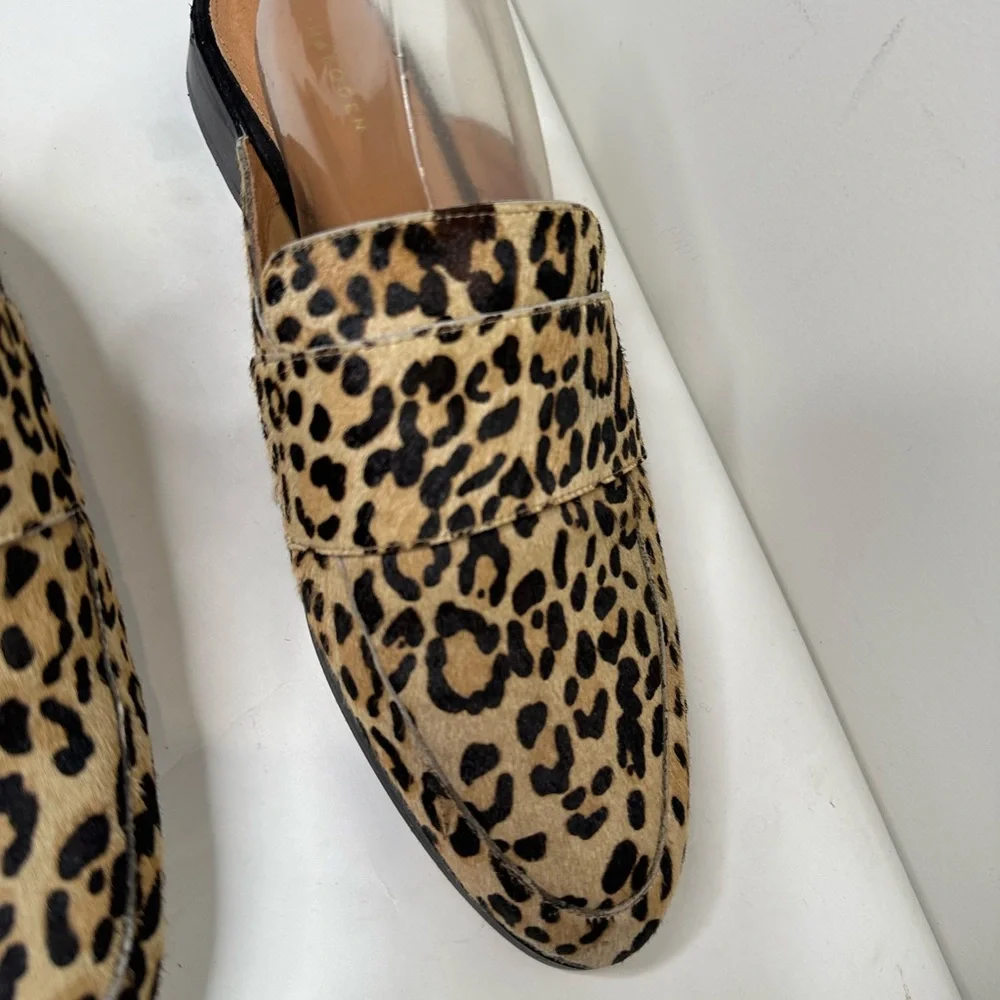 SOLD HALOGEN Leopard print loafer mule - Picture 6 of 7